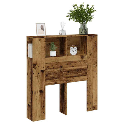 vidaXL Headboard Cabinet Old Wood 100x18.5x102.5 cm Engineered Wood