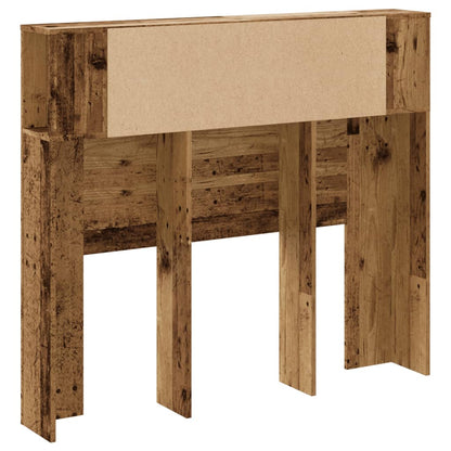 vidaXL Headboard Cabinet Old Wood 120x19x104.5 cm Engineered Wood