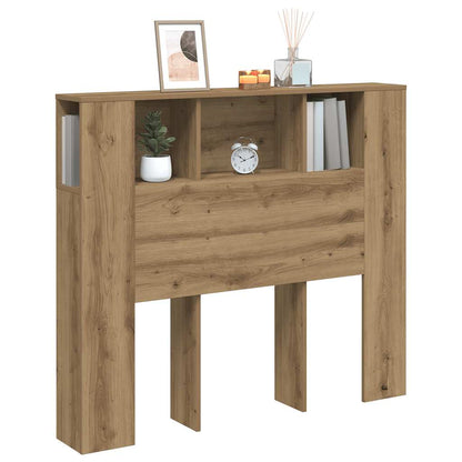 vidaXL Headboard Cabinet Artisan Oak 120x19x104.5 cm Engineered Wood