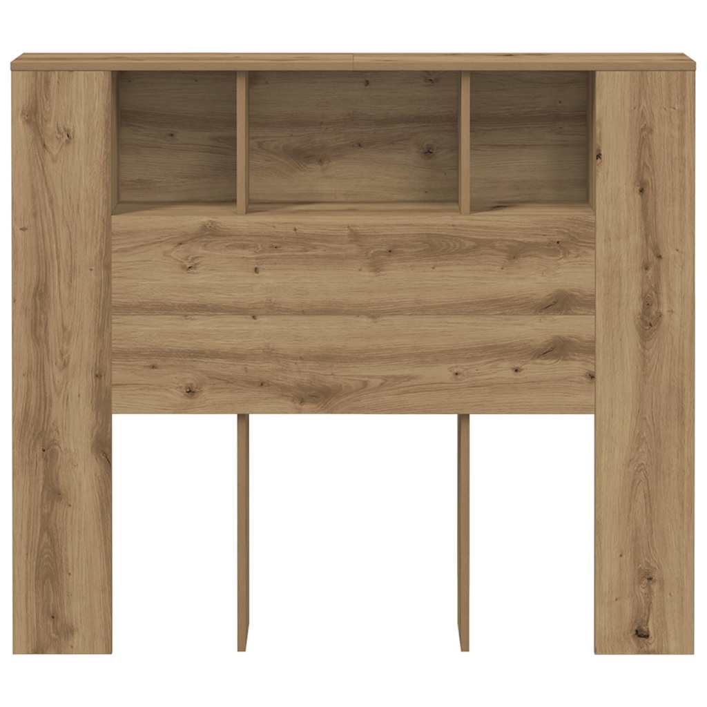 vidaXL Headboard Cabinet Artisan Oak 120x19x104.5 cm Engineered Wood