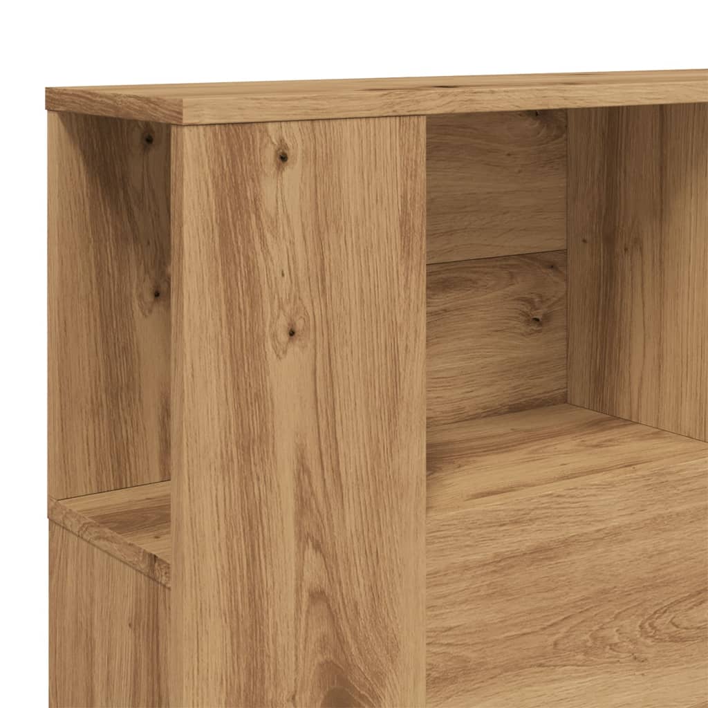 vidaXL Headboard Cabinet Artisan Oak 140x18.5x102.5 cm Engineered Wood