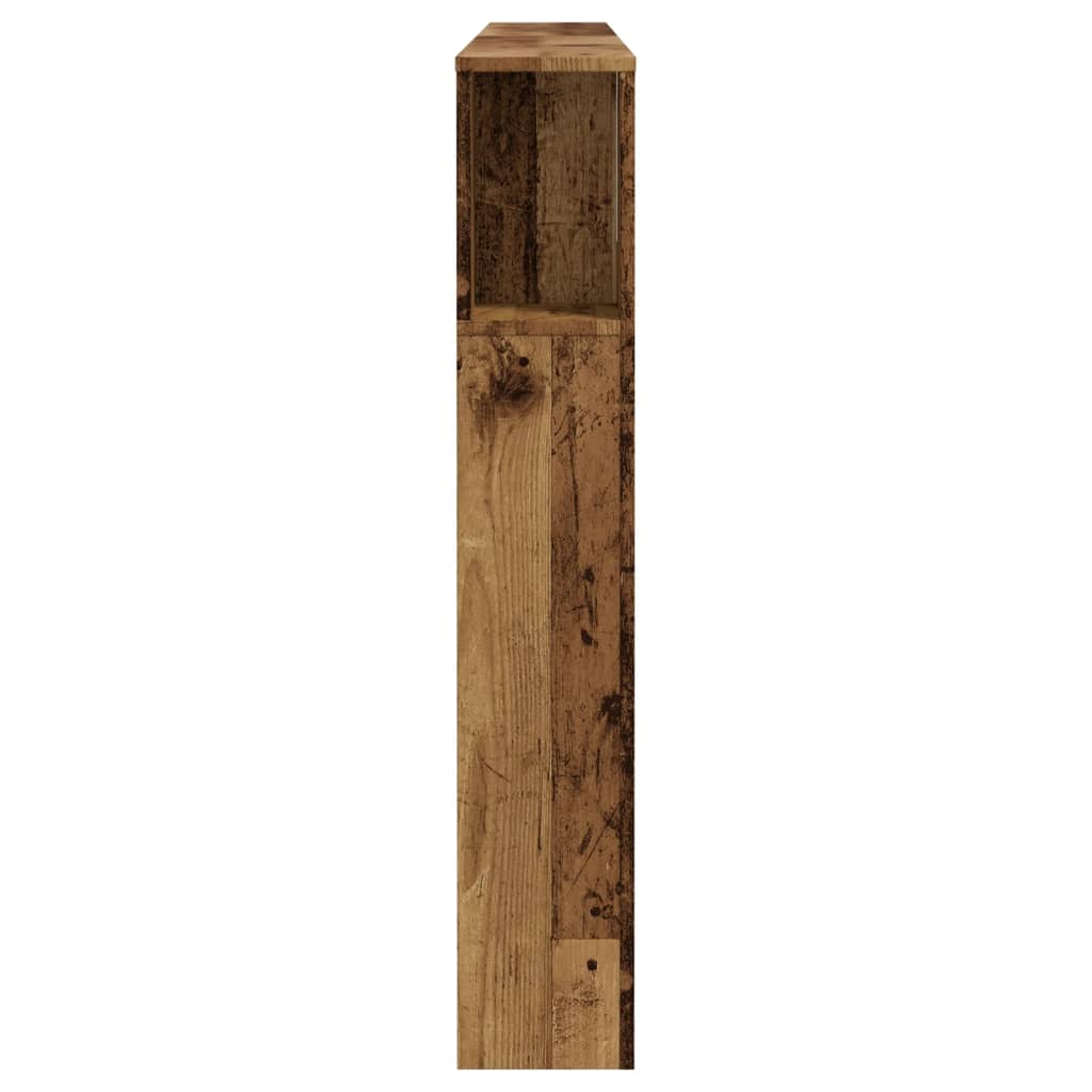 vidaXL Headboard Cabinet Old Wood 180x18.5x102.5 cm Engineered Wood