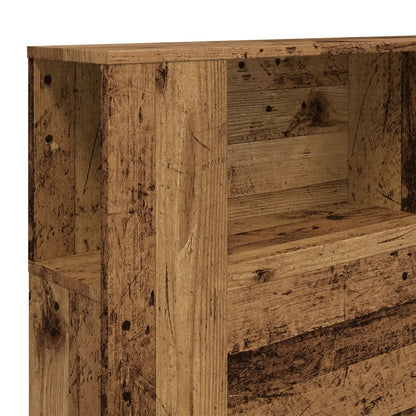 vidaXL Headboard Cabinet Old Wood 180x18.5x102.5 cm Engineered Wood