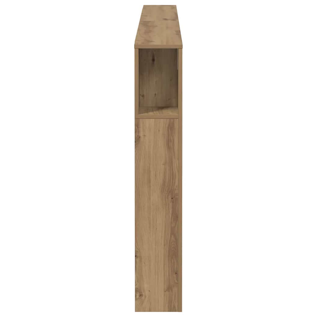 vidaXL Headboard Cabinet Artisian Oak 180x18.5x102.5 cm Engineered Wood