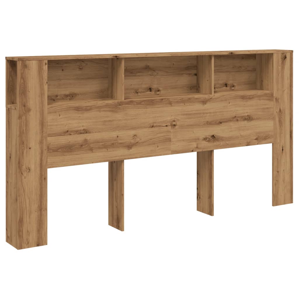 vidaXL Headboard Cabinet Artisian Oak 200x18.5x102.5 cm Engineered Wood