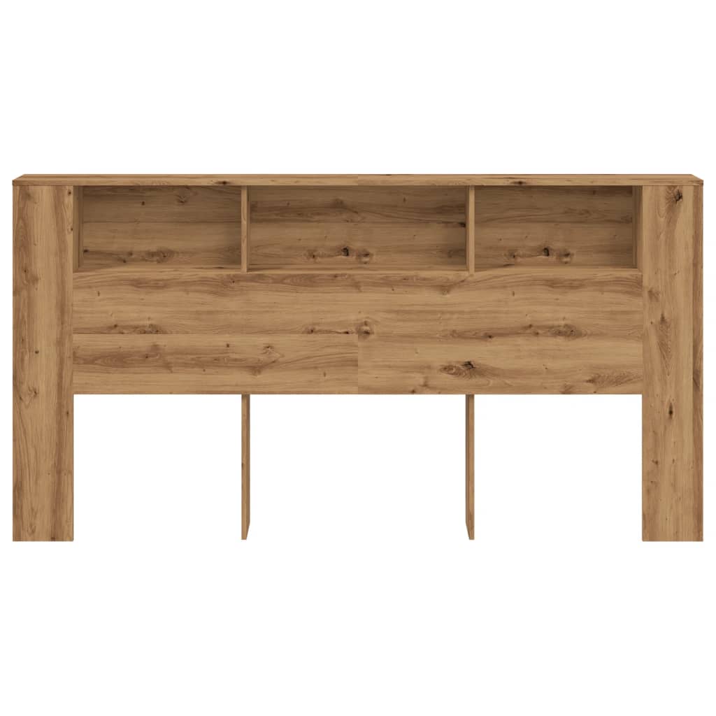 vidaXL Headboard Cabinet Artisian Oak 200x18.5x102.5 cm Engineered Wood