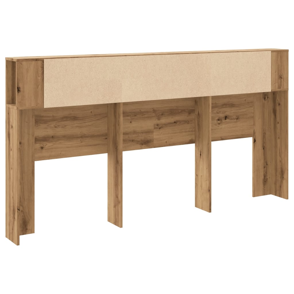 vidaXL Headboard Cabinet Artisian Oak 200x18.5x102.5 cm Engineered Wood
