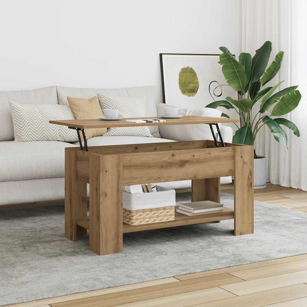 vidaXL Coffee Table Artisan Oak 101x49x52 cm Engineered Wood