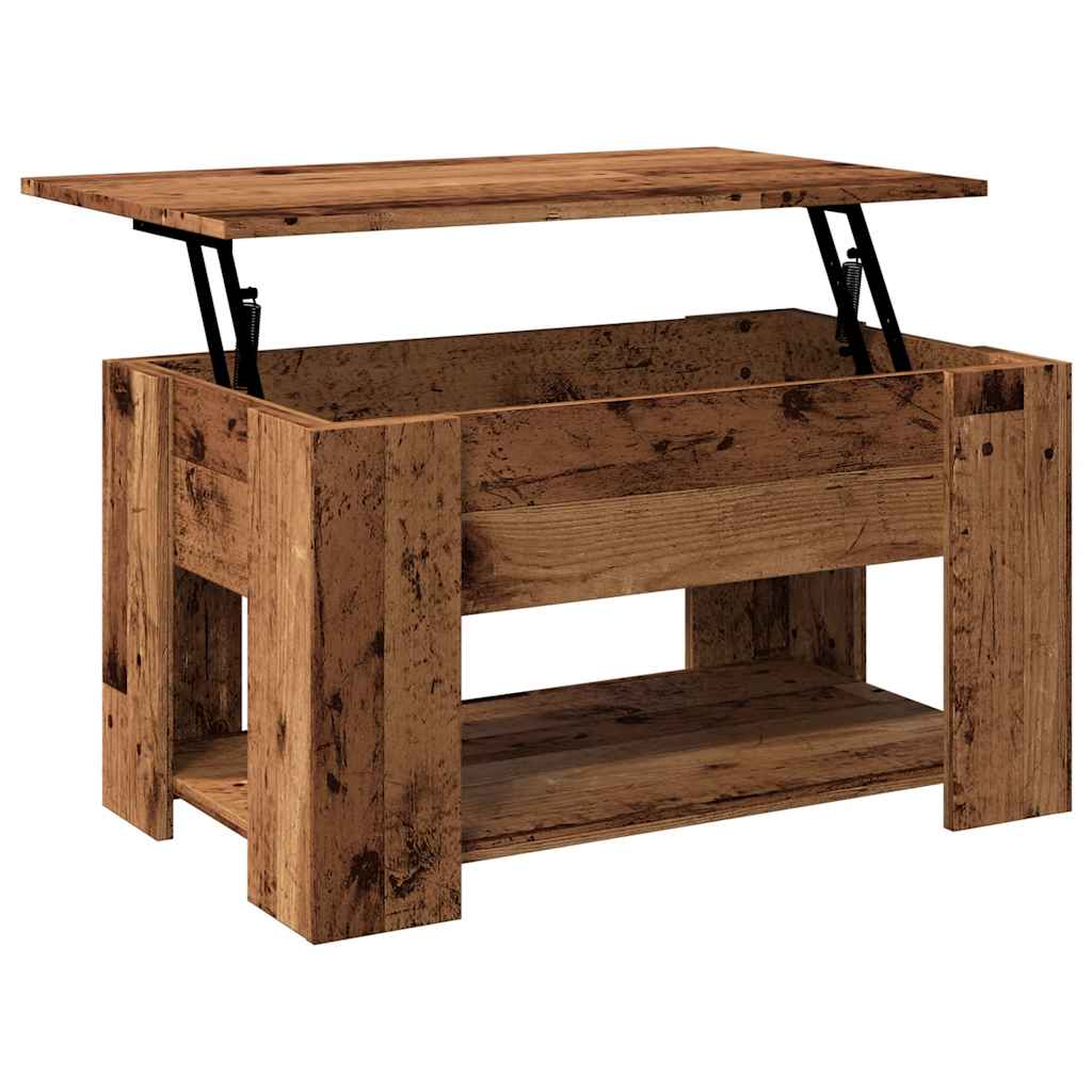 vidaXL Coffee Table Old Wood 79x49x41 cm Engineered Wood