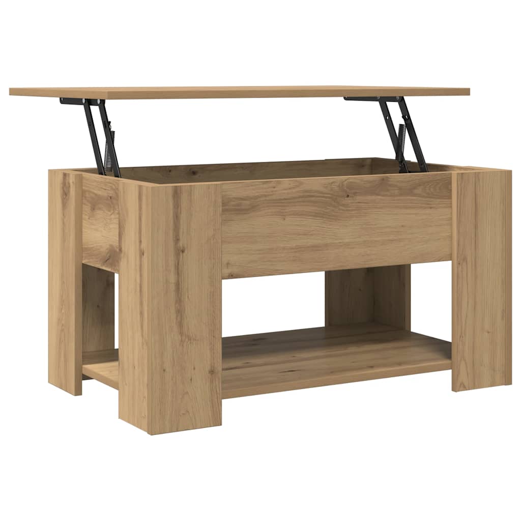 vidaXL Coffee Table Artisan Oak 79x49x41 cm Engineered Wood