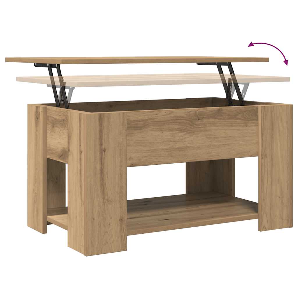 vidaXL Coffee Table Artisan Oak 79x49x41 cm Engineered Wood