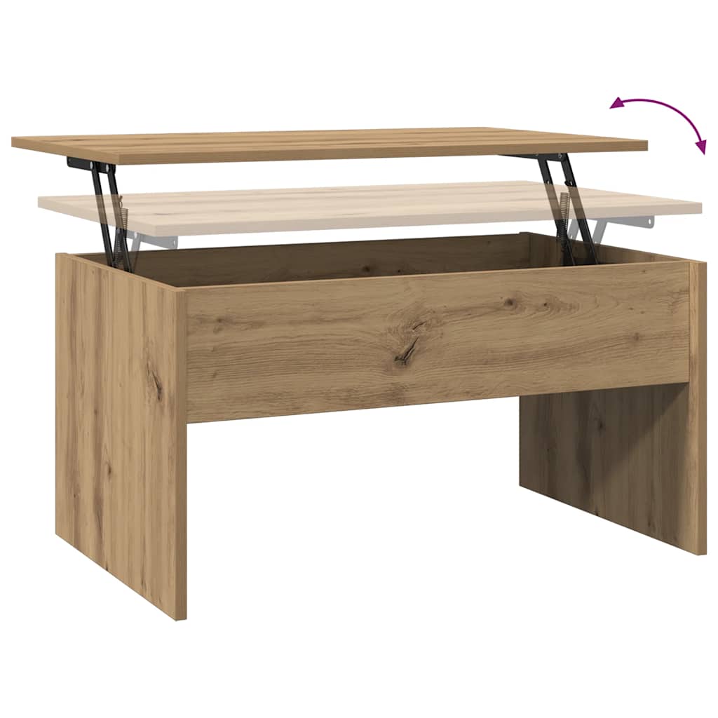 vidaXL Coffee Table Artisan Oak 80x50,5x41,5 cm Engineered Wood