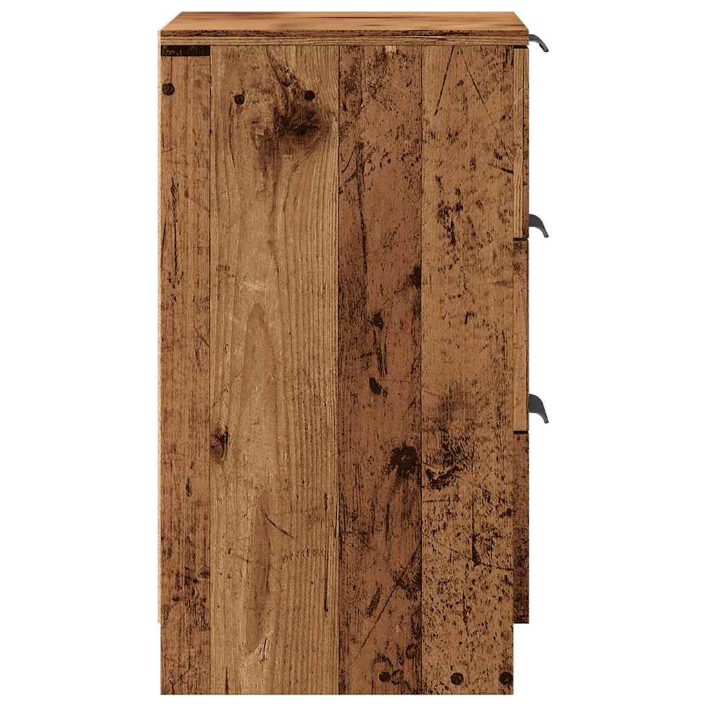 vidaXL Bedside Cabinet Old Wood 40x36x65 cm Engineered Wood