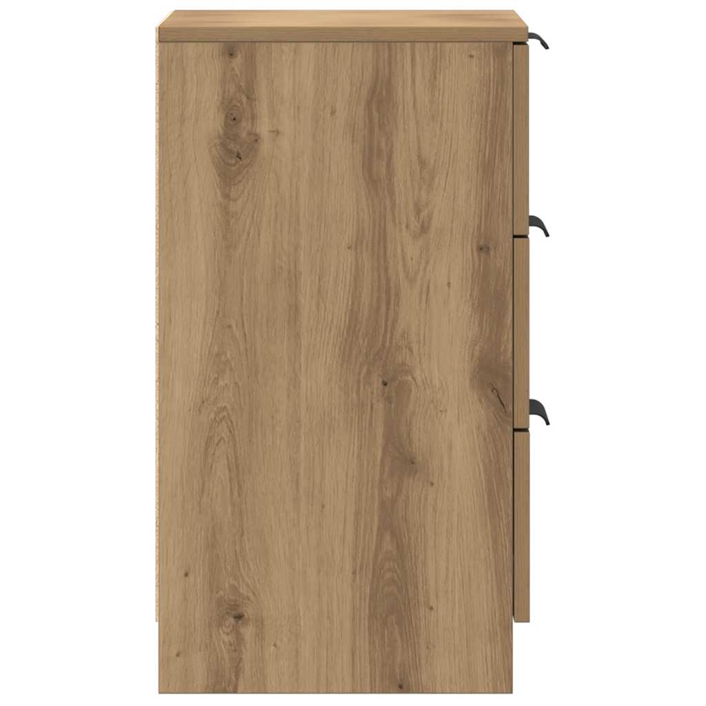 vidaXL Bedside Cabinet Artisan Oak 40x36x65 cm Engineered Wood