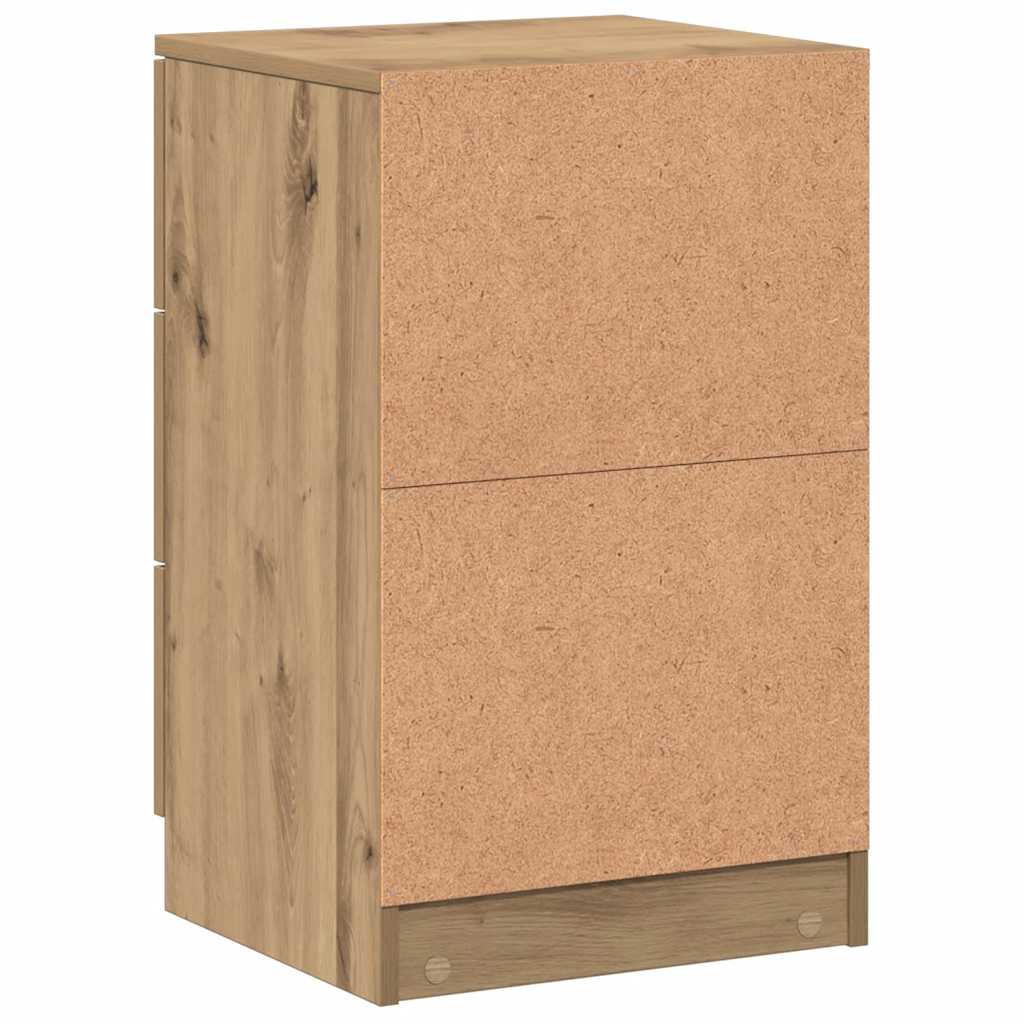 vidaXL Bedside Cabinet Artisan Oak 40x36x65 cm Engineered Wood