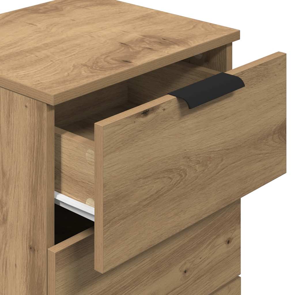 vidaXL Bedside Cabinet Artisan Oak 40x36x65 cm Engineered Wood