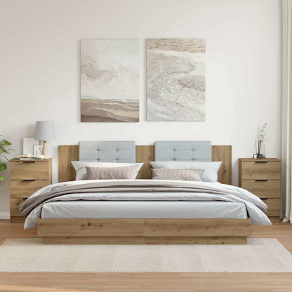 vidaXL Bedside Cabinets 2 pcs Artisan Oak 40x36x65 cm Engineered Wood