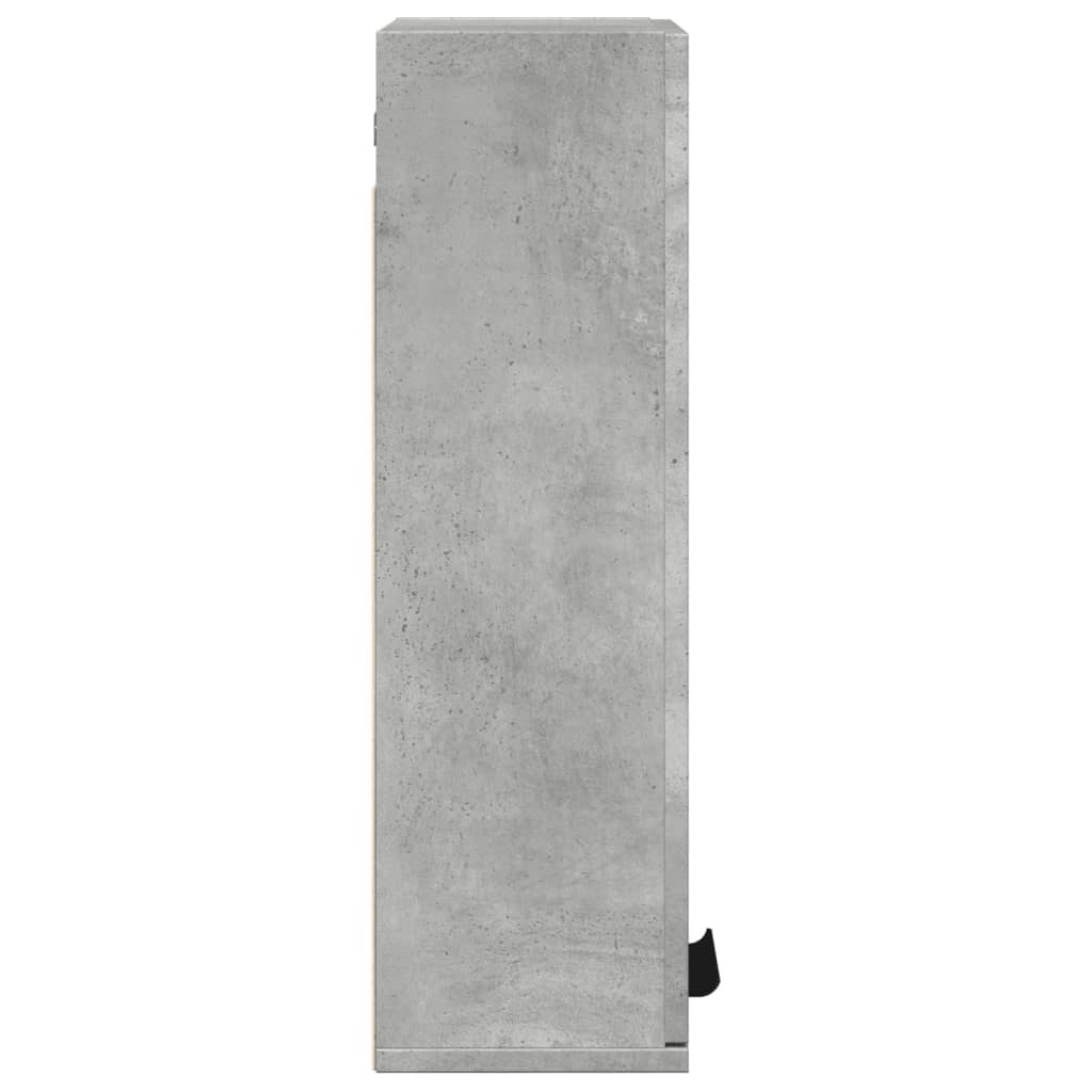 vidaXL Wall-mounted Bathroom Cabinet Concrete Grey 32x20x67 cm