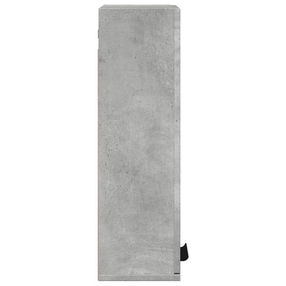 vidaXL Wall-mounted Bathroom Cabinet Concrete Grey 32x20x67 cm