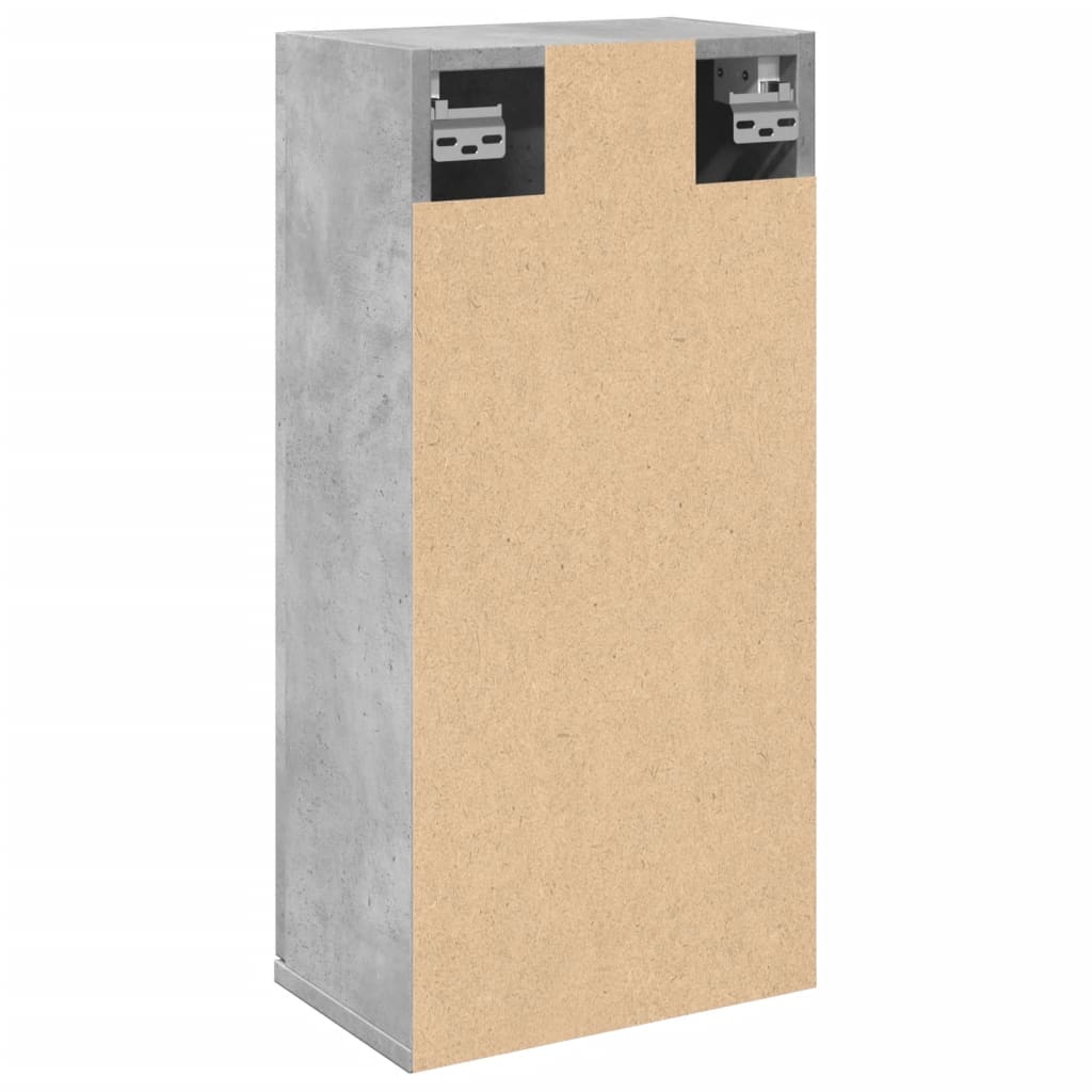 vidaXL Wall-mounted Bathroom Cabinet Concrete Grey 32x20x67 cm