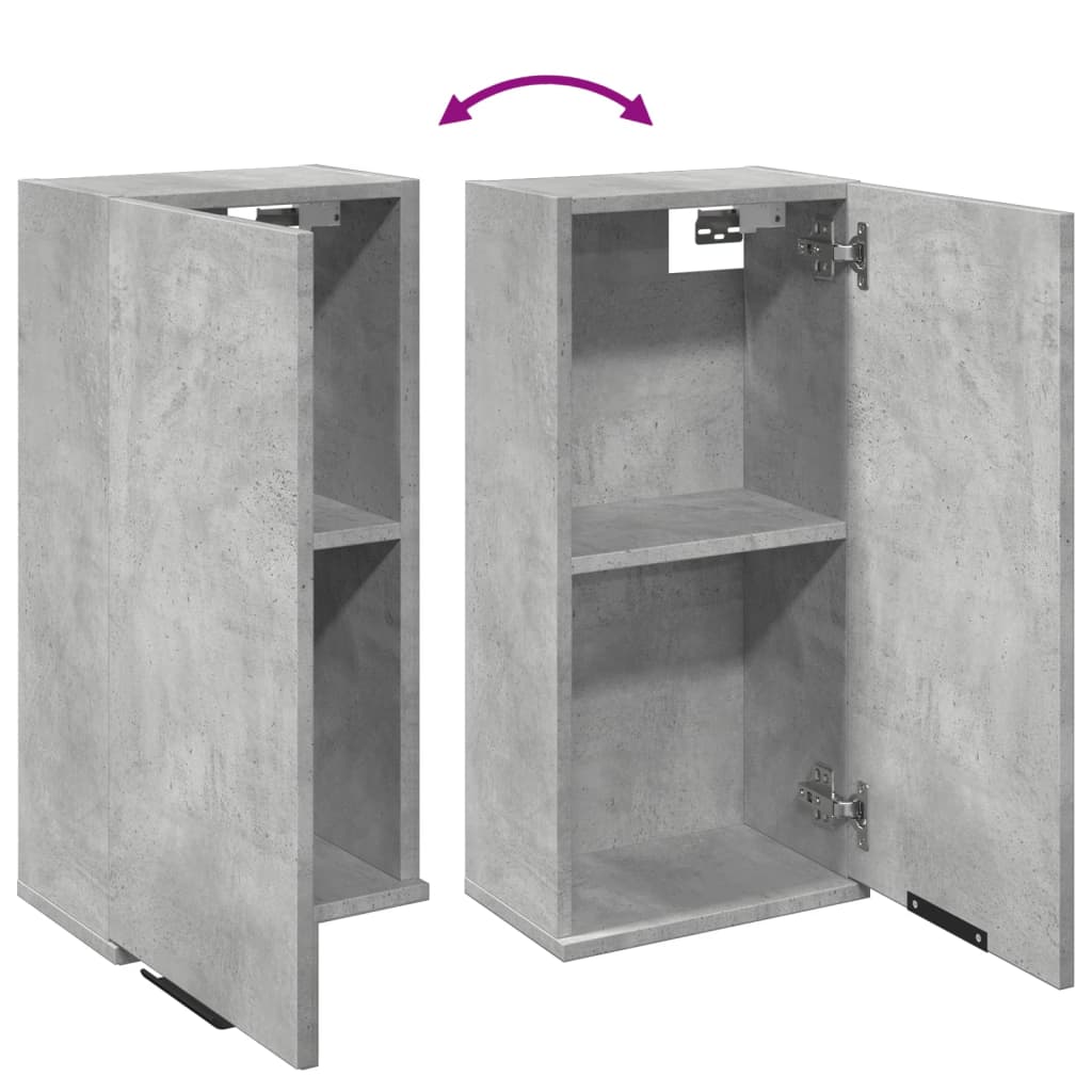 vidaXL Wall-mounted Bathroom Cabinet Concrete Grey 32x20x67 cm