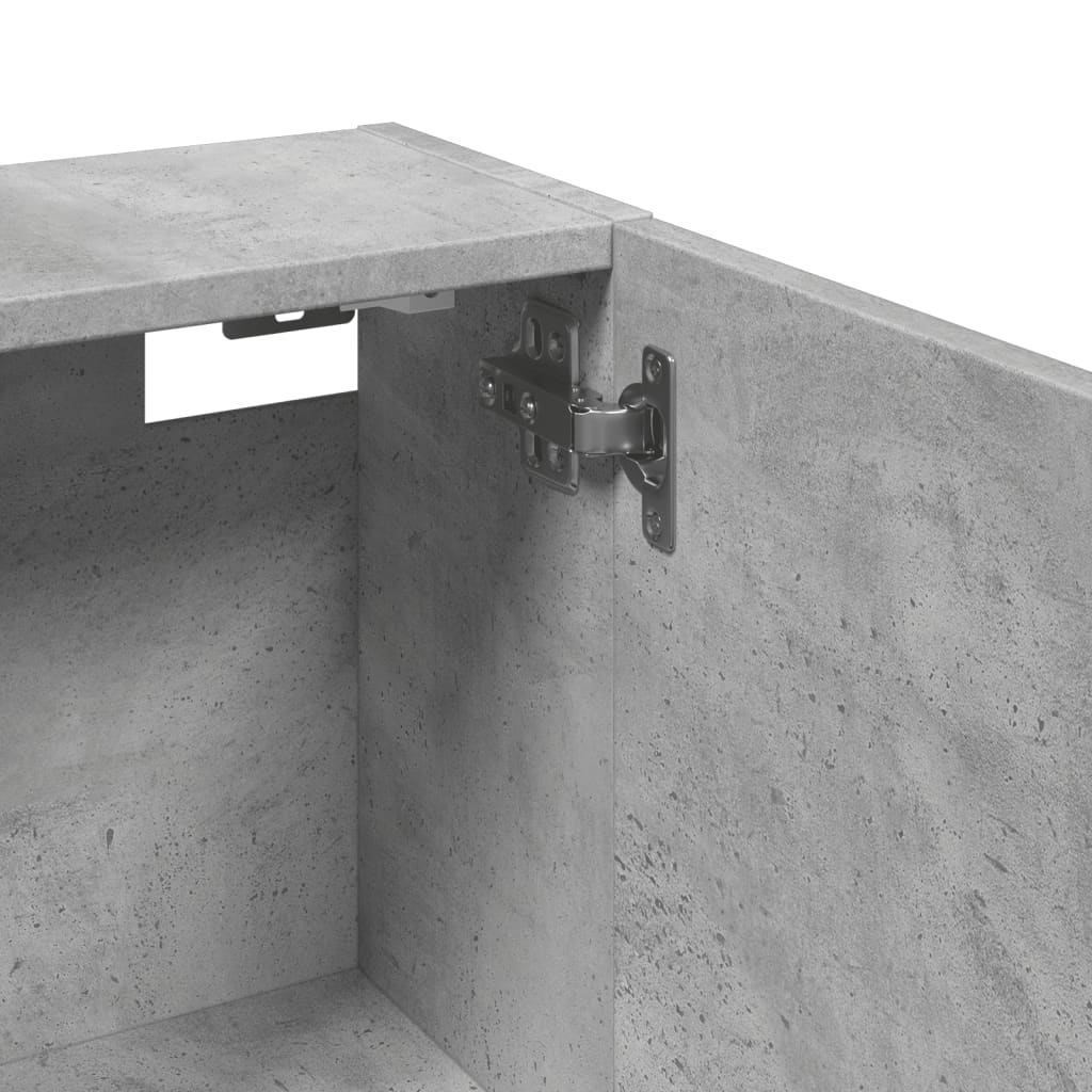 vidaXL Wall-mounted Bathroom Cabinet Concrete Grey 32x20x67 cm