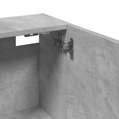 vidaXL Wall-mounted Bathroom Cabinet Concrete Grey 32x20x67 cm