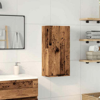 vidaXL Wall-mounted Bathroom Cabinet Old Wood 32x20x67 cm