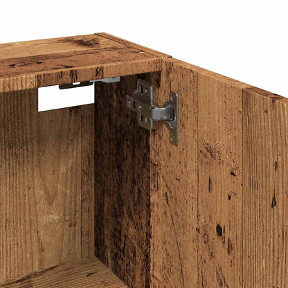 vidaXL Wall-mounted Bathroom Cabinet Old Wood 32x20x67 cm