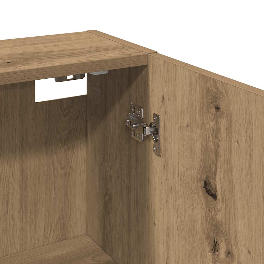 vidaXL Wall-mounted Bathroom Cabinet Artisan Oak 32x20x67 cm