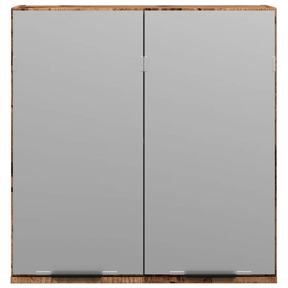 vidaXL Bathroom Mirror Cabinet Old Wood 64x20x66,5 cm Engineered Wood