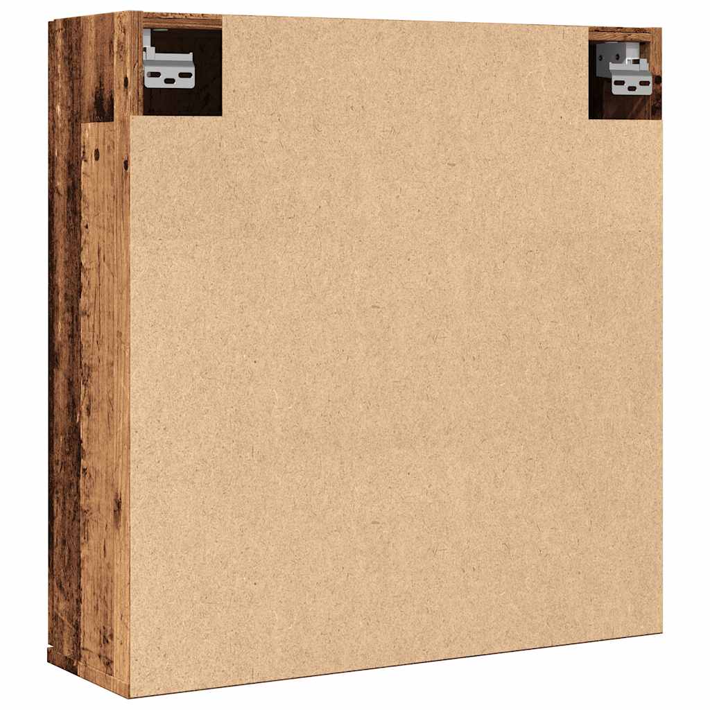 vidaXL Bathroom Mirror Cabinet Old Wood 64x20x66,5 cm Engineered Wood