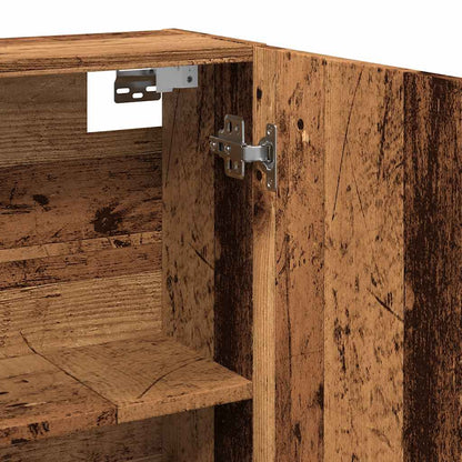 vidaXL Bathroom Mirror Cabinet Old Wood 64x20x66,5 cm Engineered Wood