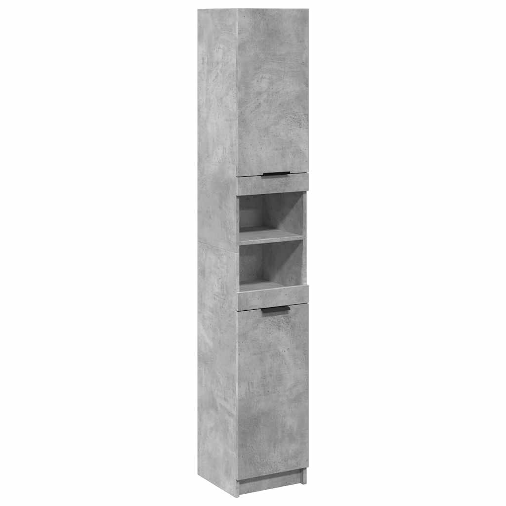 vidaXL Bathroom Cabinet Concrete Grey 32x34x188,5 cm Engineered Wood