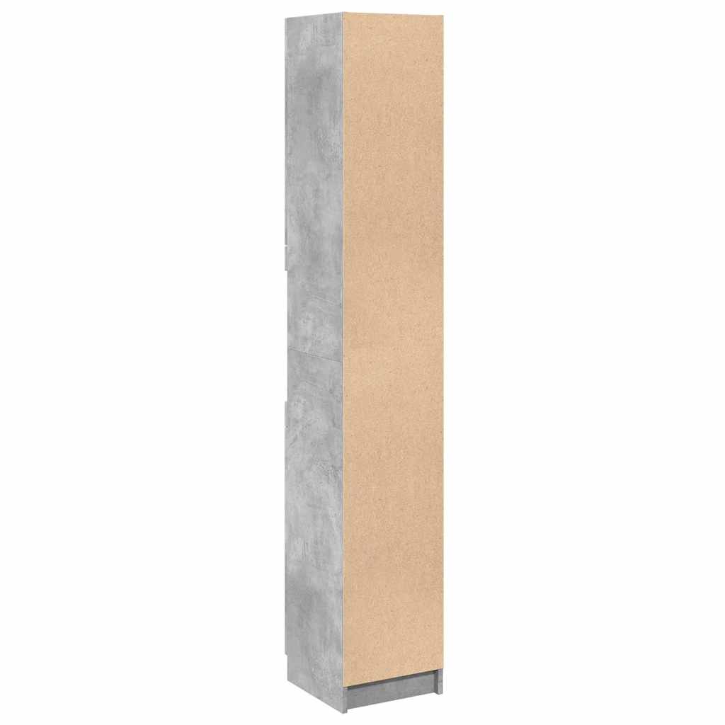 vidaXL Bathroom Cabinet Concrete Grey 32x34x188.5 cm Engineered Wood