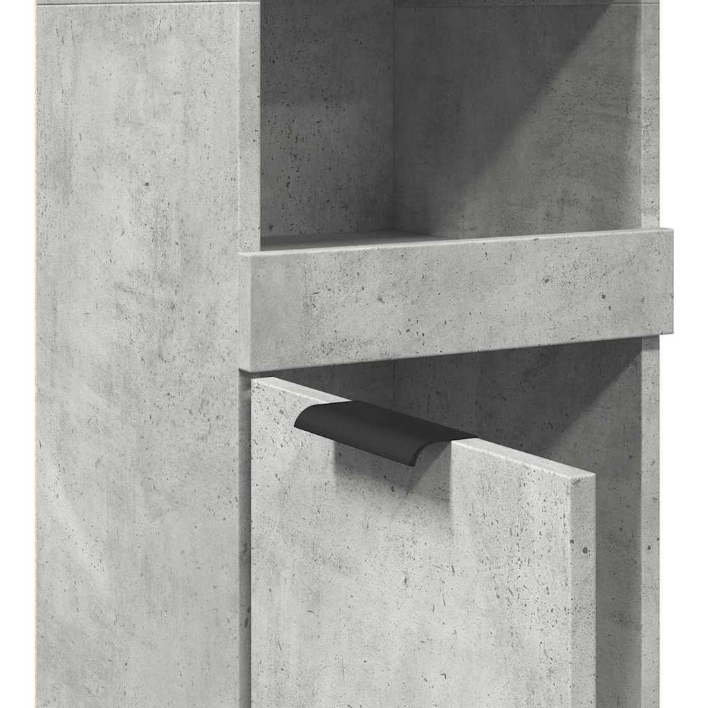 vidaXL Bathroom Cabinet Concrete Grey 32x34x188.5 cm Engineered Wood