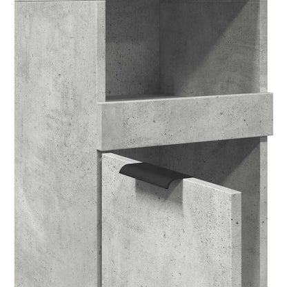vidaXL Bathroom Cabinet Concrete Grey 32x34x188,5 cm Engineered Wood