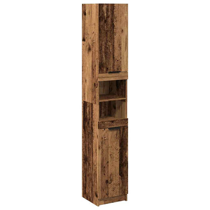 vidaXL Bathroom Cabinet Old Wood 32x34x188.5 cm Engineered Wood