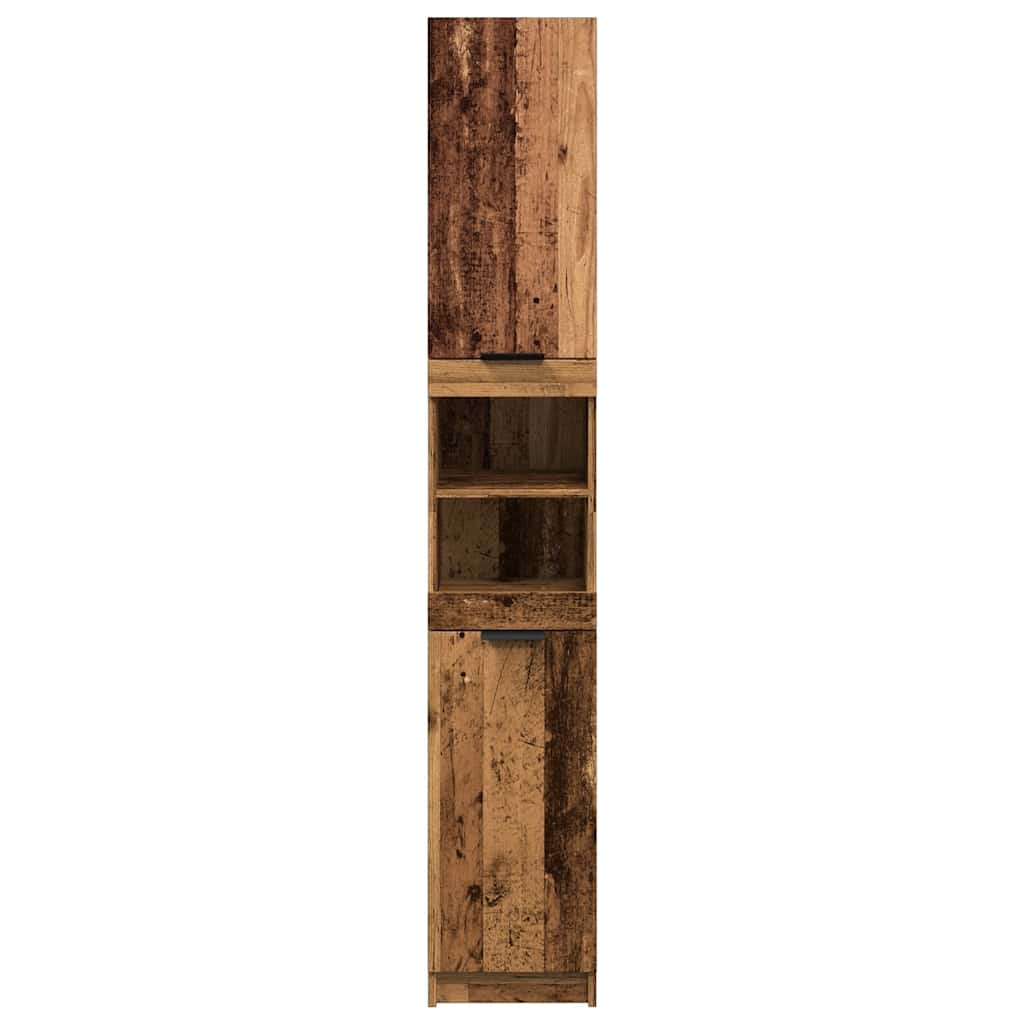 vidaXL Bathroom Cabinet Old Wood 32x34x188.5 cm Engineered Wood