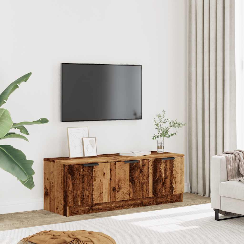 vidaXL TV Cabinet Old Wood 102x35x36.5 cm Engineered Wood