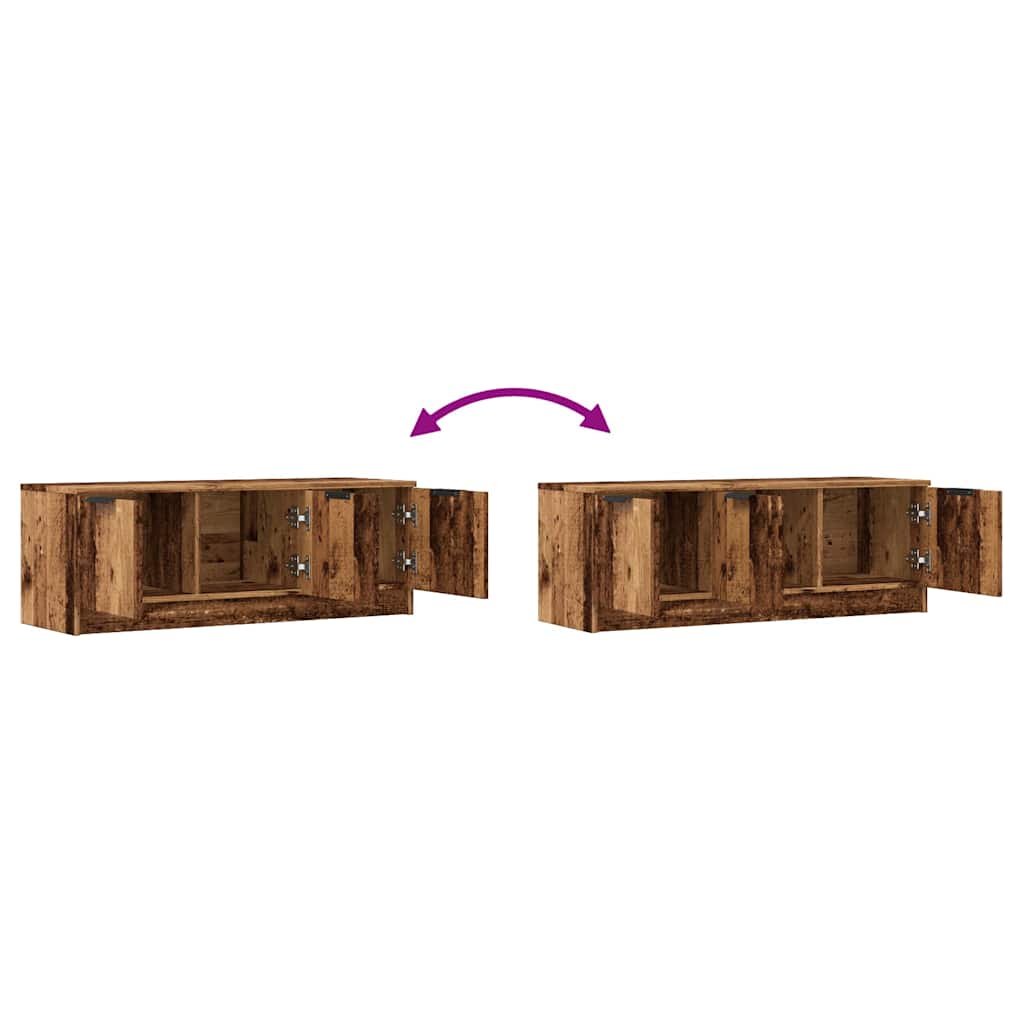 vidaXL TV Cabinet Old Wood 102x35x36.5 cm Engineered Wood