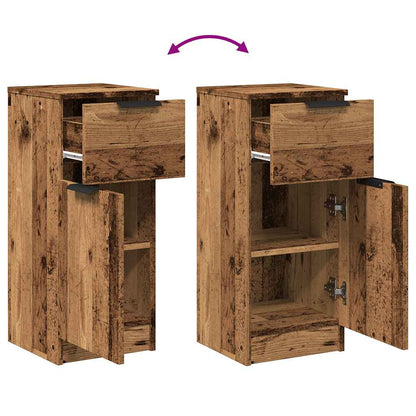 vidaXL Sideboards 2 pcs Old Wood 30x30x70 cm Engineered Wood