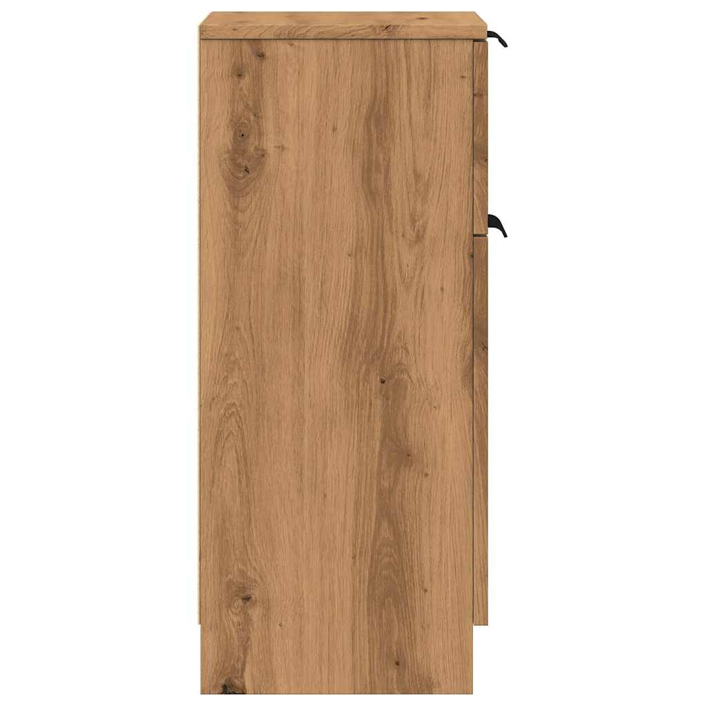 vidaXL Sideboards 2 pcs Artisan Oak 30x30x70 cm Engineered Wood