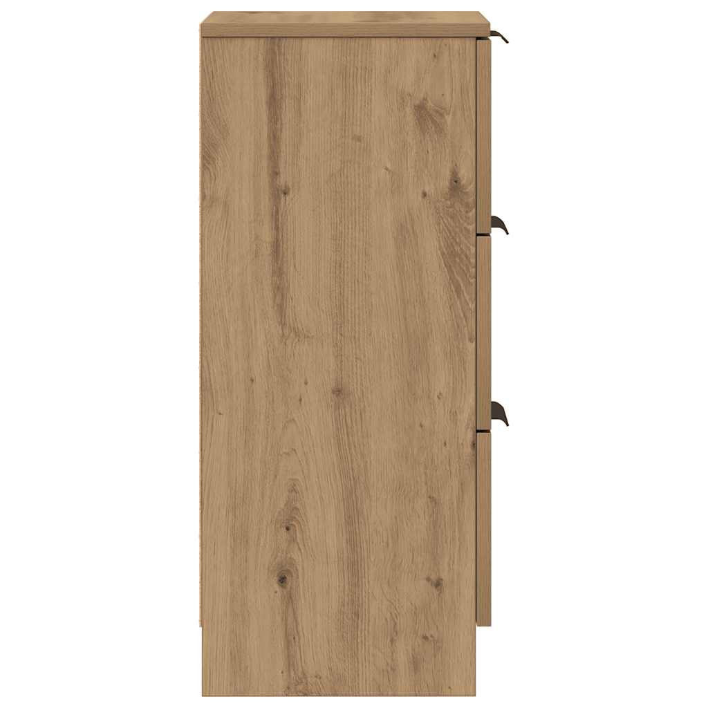 vidaXL Sideboards 2 pcs Artisan Oak 30x30x70 cm Engineered Wood