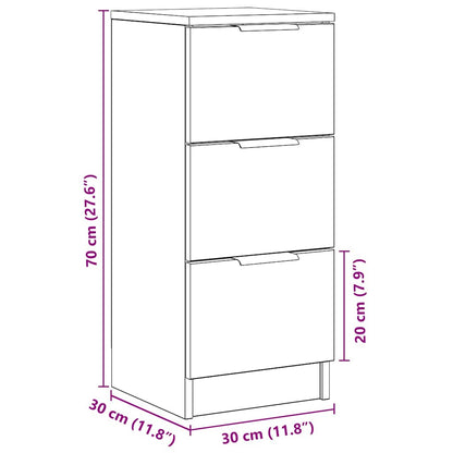 vidaXL Sideboards 2 pcs Artisan Oak 30x30x70 cm Engineered Wood