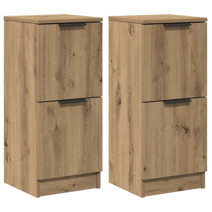 vidaXL Sideboards 2 pcs Artisan Oak 30x30x70 cm Engineered Wood