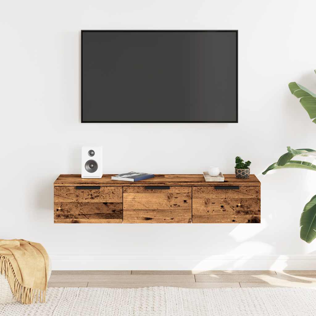 vidaXL Wall Cabinet Old Wood 102x30x20 cm Engineered Wood