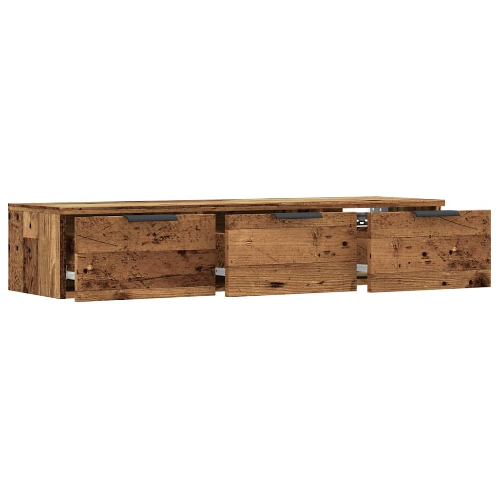 vidaXL Wall Cabinet Old Wood 102x30x20 cm Engineered Wood