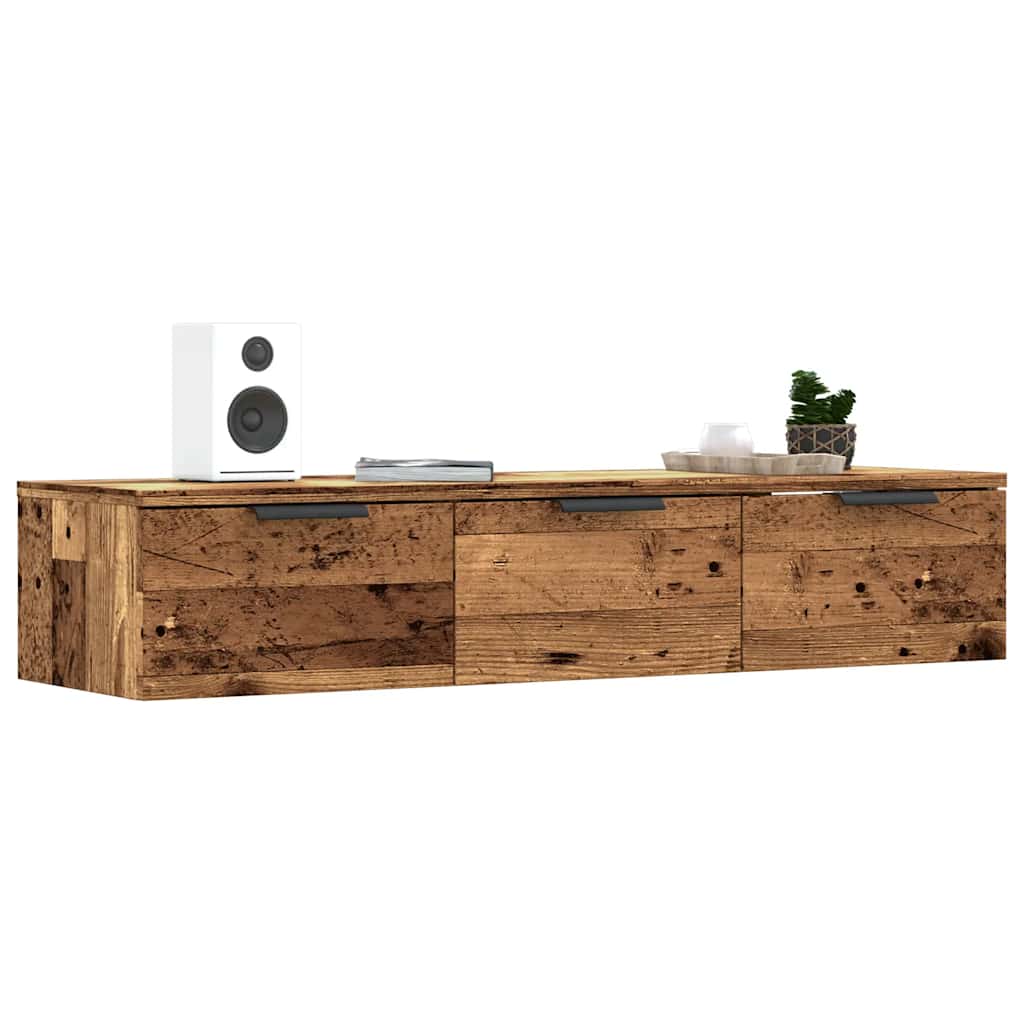 vidaXL Wall Cabinet Old Wood 102x30x20 cm Engineered Wood