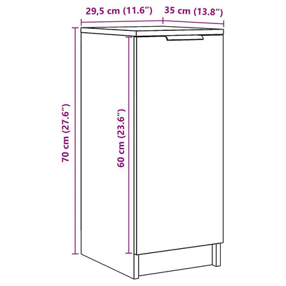 vidaXL Shoe Cabinet Old Wood 29.5x35x70 cm Engineered Wood